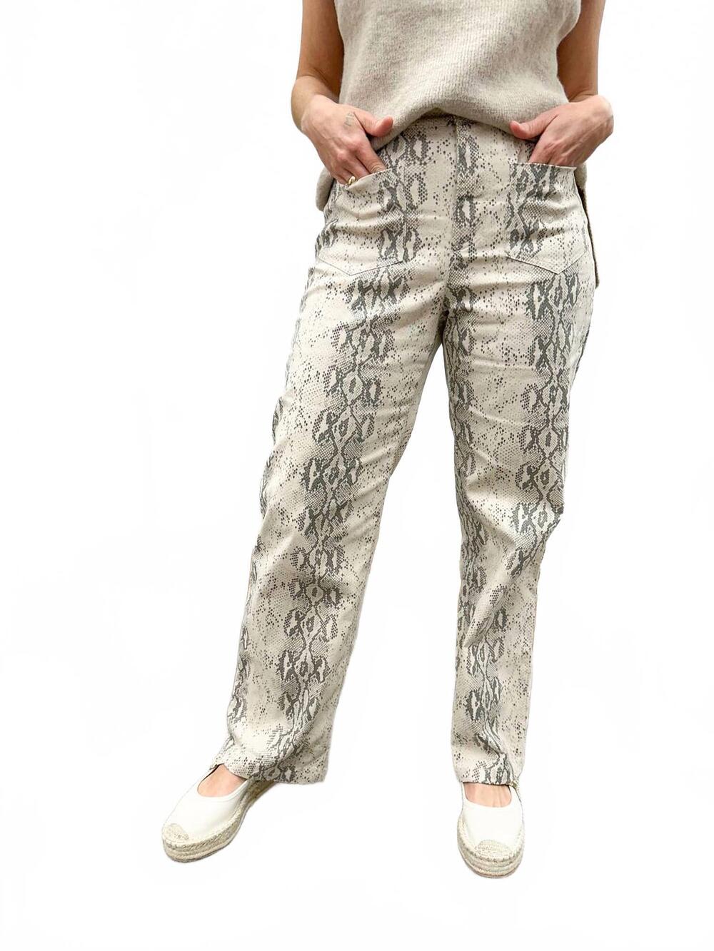 NEW GILLI snake print stretchy pants in beige